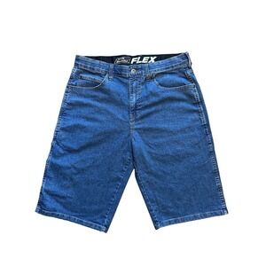 Dickies Flex Men's Denim Cargo Shorts Size 32 Blue 5 Pocket Utility Work Shorts